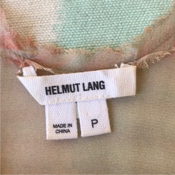Helmut Lang Asymmetrical Hem Ombre Stripe Sleeveless Silk Blend Tank Top‎ - Picture 5 of 10